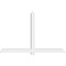 Ekena Millwork Eugene Architectural Grade PVC Gable Bracket, 108"W x 67 1/2"H x 6"D x 6"F, 15/12 Pitch GBP108X68X0606EUG00 - alternate 5